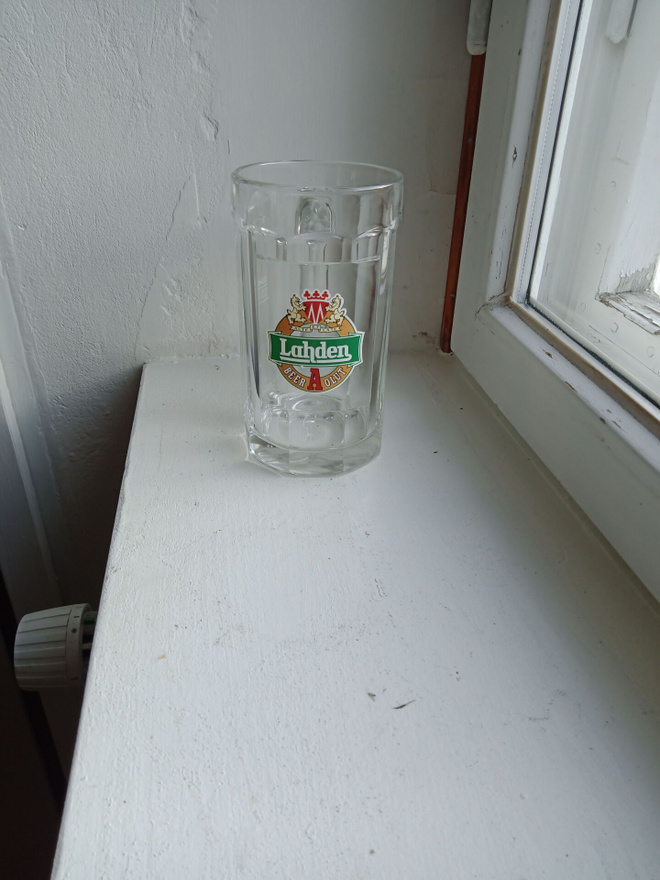 Lahden Beer A olut kahvallinen oluttuoppi 0,5L, 90-luku.
