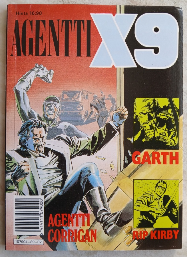 Agentti X 9 pokkari 2/1989 , lukematon