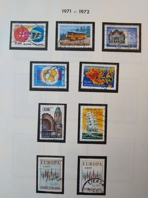 1971 - 1972 Suomi postimerkki 9 kpl