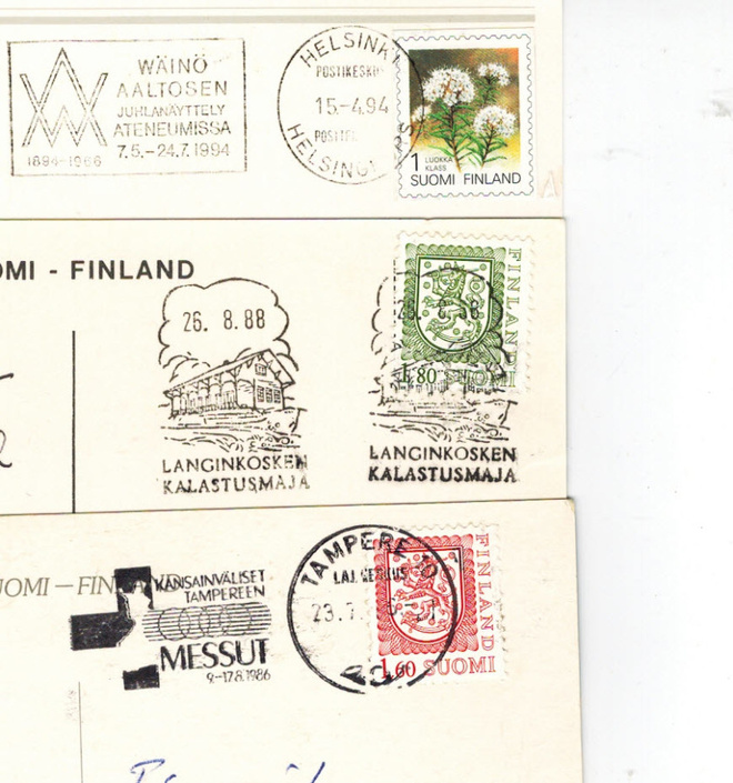 Postikortit erikoisleimauksin