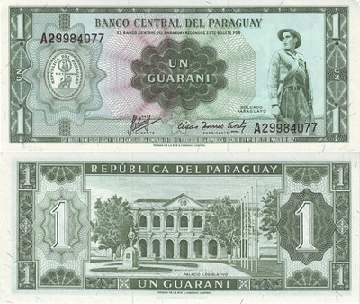 Paraguay 1 Guarani v.1963 (P-193b) UNC