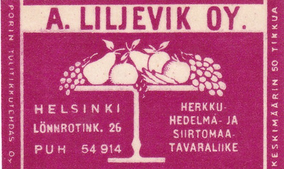 Helsinki , A. Liljevik Oy 4/11