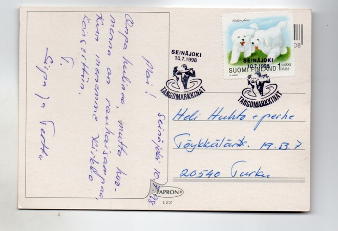 Seinäjoki: Tankomarkkinat (erikoisleima  10.7.1998)