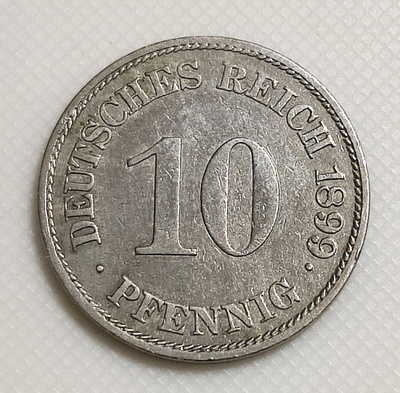 Saksa 10 Pfennig 1899E