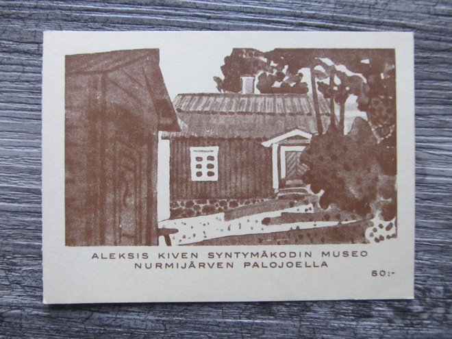 ALEKSIS KIVI.....vanha pääsylippu syntymäkodin museoon
