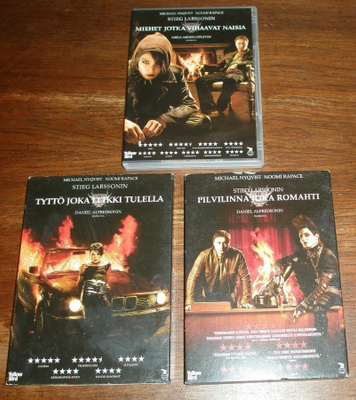 Stieg Larsson Millenium trilogia 3 kpl DVD