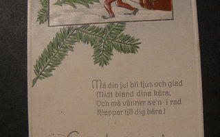 GOD JUL / 2 eril vanhaa korttia  kulk -08