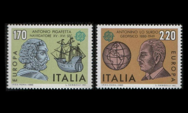 Italia 1686-7 ** Europa merkkihenkilöitä (1980)