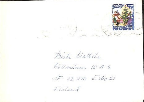 Ruotsi Mi 1693 kirjeellä