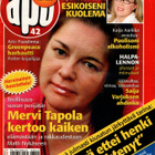 Apu n:o 42 2003 Mervi Tapola. Kaija. Ringa. Mari. Michael. - pikkukuva 1