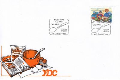 10 FDC kuori kotitalous opetus 1991