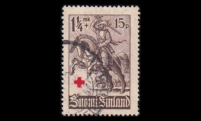 223 o Punainen risti 1 1/4mk+15p (1940)