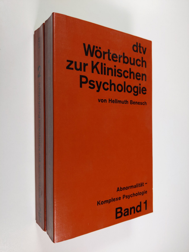 Hellmuth Benesch : Dtv-Wörterbuch zur klinischen Psycholo...