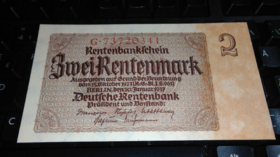 Germany Saksa 2 Reichmark 1937 P174 UNC