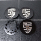 Porsche vannekeskiöt – Musta-Valko – 75mm (4kpl - pikkukuva 1