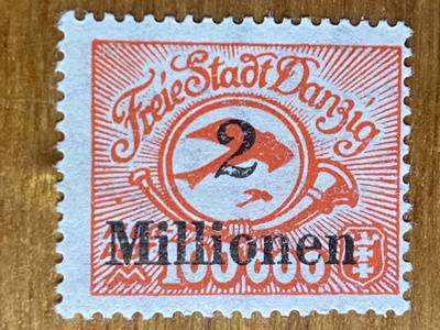 SAKSA DANZIG 1923 LENTOPOSTI**