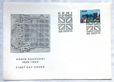 FDC Kemin kaupunki 1869-1969 100vuotta