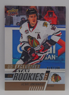 2017-18 Upper deck CHL Exclusives Henri Jokiharju /100