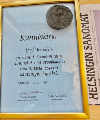 VANHA Mitali Kauko Räsänen Espoo 1971 366 gr + Luovari 1989