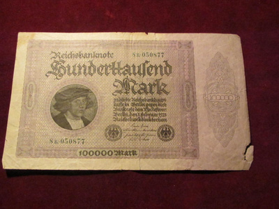 100000 mark 1923 Saksa-Germany