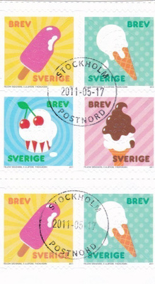 RUOTSI - 2011 Fa 2838/41 NELILÖ + PARI LEIMATTUNA