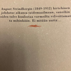 AUGUST STRINDBERG: TUNNISSA TAITEENTUNTIJAKSI - pikkukuva 2