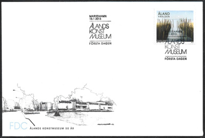 FDC Åland 2013  Taidemuseo 50 vuotta  LaPe ÅL 361