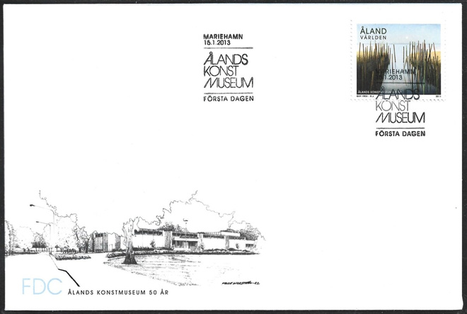 FDC Åland 2013  Taidemuseo 50 vuotta  LaPe ÅL 361