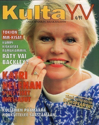 Kulta YV n:o 4 1991 Katri Helena. Seppo Räty. Olli Mustonen.
