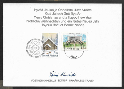 Joulu 1989 FDC ( LAPE 1094 )