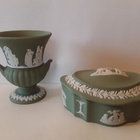 WEDGWOOD MALJA /URNA JA KANNELLINEN RASIA. VIHREÄ - pikkukuva 2