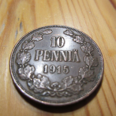 10 Penniä1915 mahd. kl 5