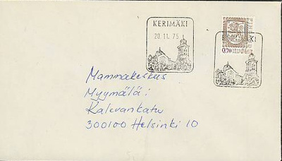 KERIMÄKI matkailuleima kuorella 1975