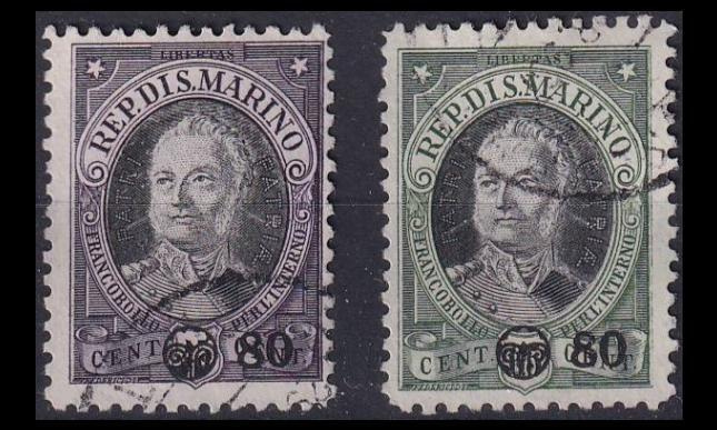 San Marino 228-9 o Antonio Onorfi päällep. (1936)