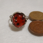 Upea Vintage Hopea Meripihka sormus baltic amber  - pikkukuva 5