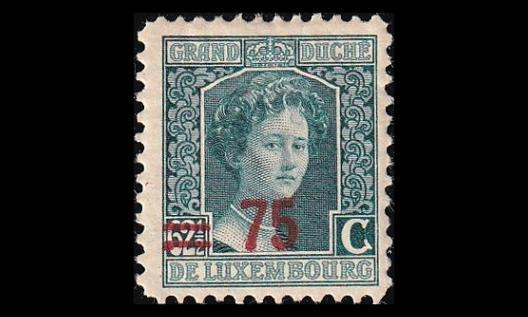Luxemburg 117 ** Käyttösarja 75/62½ C (1915)