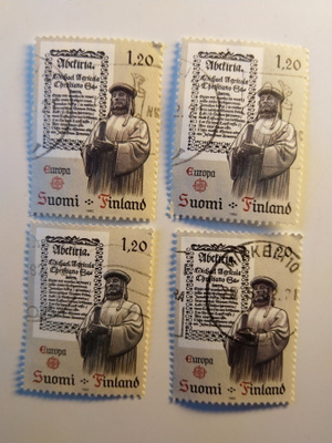 Postimerkki Mikael Agricola Abckirja 1,20
