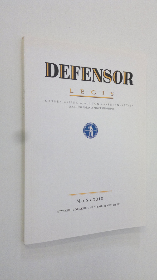 Defensor legis 5/2010 : Suomen asianajajaliiton äänenkann...