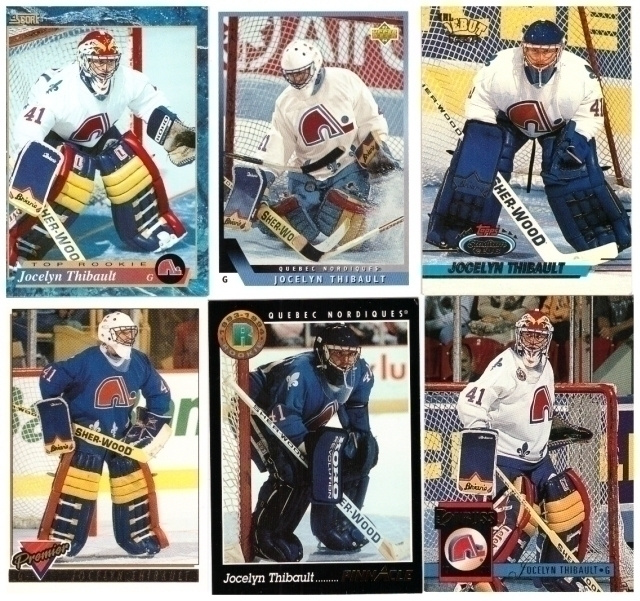 6 x Mv JOCELYN THIBAULT Quebec Nordiques RC Kortteja