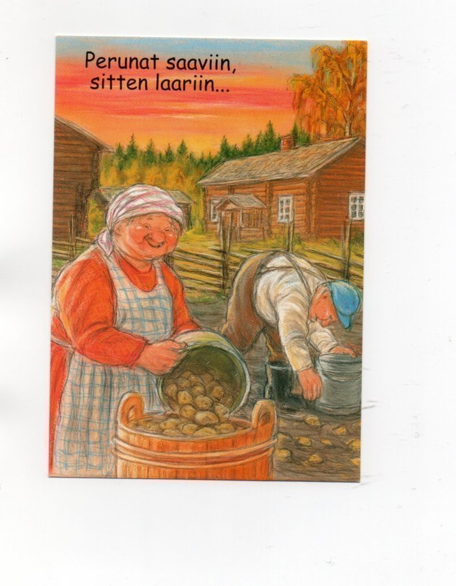 "PERUNAT SAAVIIN, SITTEN LAARIIN..." KORTTI /Hörölä