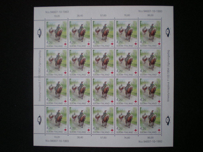 Postimerkkiarkki Punainen Risti 1994 - Lape 1242 **