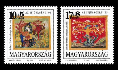 Unkari 4238-9 ** Nuorten hyväksi tekstiilitaide (1993)