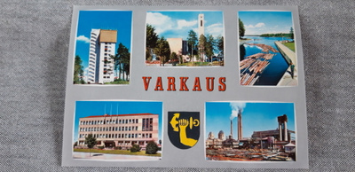 Vanha kulkematon postikortti, Varkaus tärkeät rakennukset