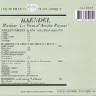 Haendel • Musique "Les Feux D'Artifice Royaux" CD - pikkukuva 2