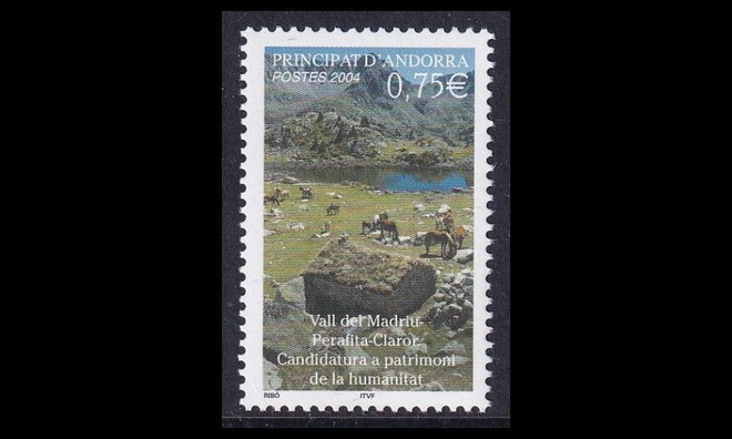 Andorra Fr 617 ** UNESCO maailmanperintökohde (2004)