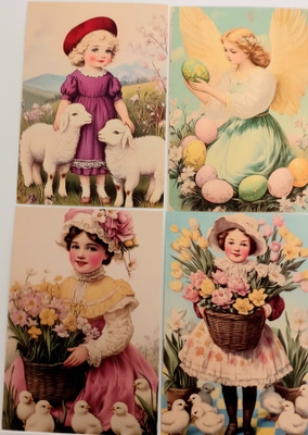 Korttikuvat PÄÄSIÄINEN / 4 kpl -setti / A6