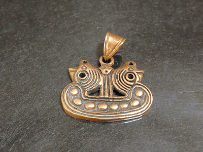 Viking Jewelry Viking laiva riipus pronssi