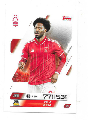 2025-26 Topps Match Attax #95 Ola Aina , Nottingham Forest