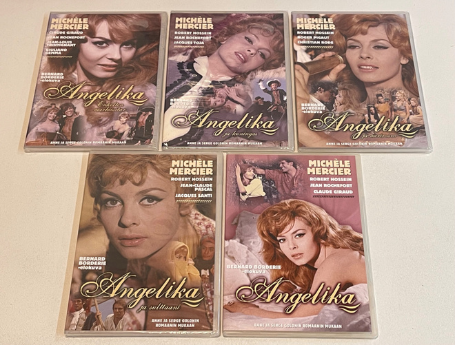 Angelika-kokoelma (1964-1968) suomikantiset DVD:t