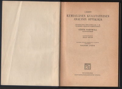 Lyhyt kemiallisen kvalitativisen analysin oppikirja,1930, K3